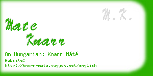 mate knarr business card